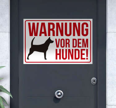 Aufkleber Warnung vor dem Hunde - TenStickers