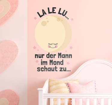 Wandtattoo LA LE LU...Nur der Mann im Mond... - TenStickers