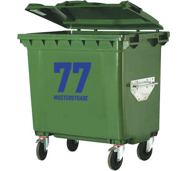 Mülltonnenaufkleber Hausnummer und Straßenname - TenStickers