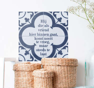 Tegelsticker Delfts Blauw vriend - TenStickers