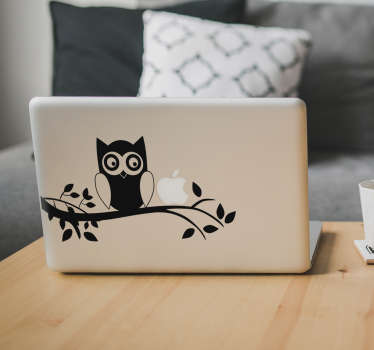 laptop sticker uil op tak - TenStickers