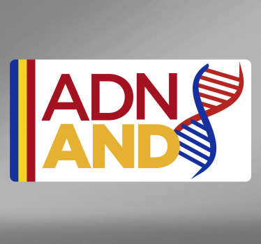 Pegatina coche Andorra tricolor - TenVinilo