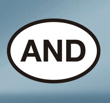 Pegatina coche Andorra - TenVinilo