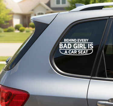Car sticker behind every bad girl is a story - TenStickers