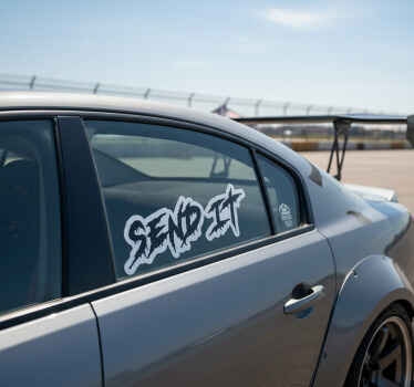 Car sticker monster font "send it" - TenStickers