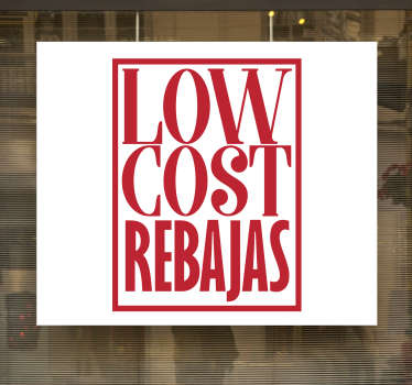 Nálepka prodeje prodej za nízké ceny - TenStickers