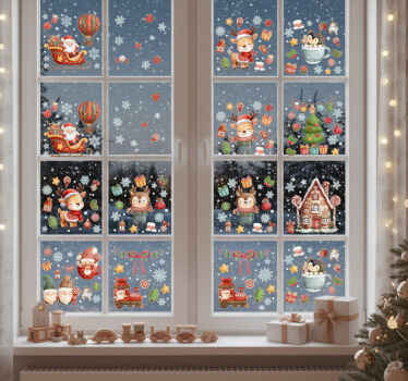 Christmas sticker winter window decorations - TenStickers