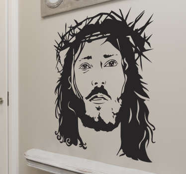 胶粘剂由耶稣的面部图画组成。这种胶粘剂非常适合所有需要适当装饰的宗教人士或教堂。