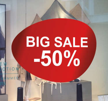 Adhesivo curvas rojo oferta - TenVinilo