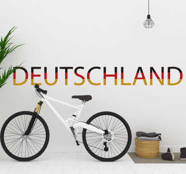 Textaufkleber Deutschland schwarz-rot-gold - TenStickers