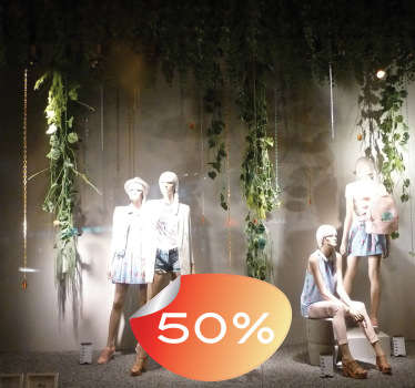 Customisable Red Offer Window Sticker - TenStickers