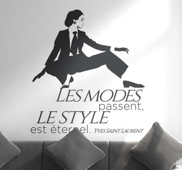 Sticker citation mode Yves Saint Laurent - TenStickers