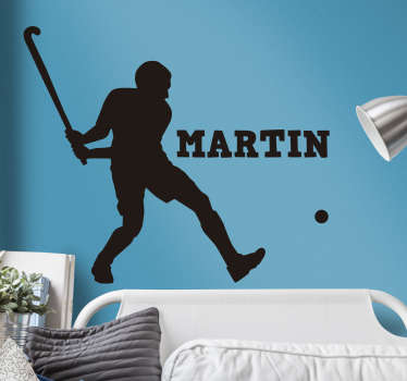 Hockey muursticker naam - TenStickers