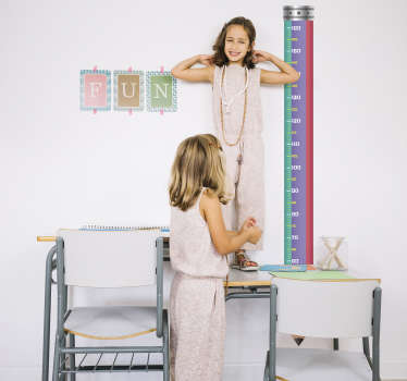 Hieno koululaisen pituusmitta tarra - Tenstickers