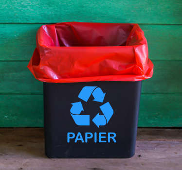 纸回收图标标志贴纸 - TenStickers