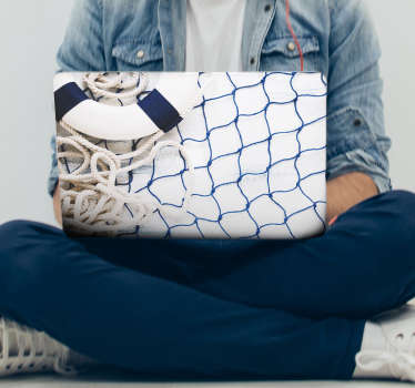 Vinilo para portátil elementos de temática náutica - TenVinilo