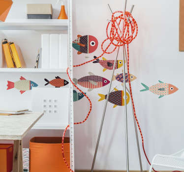 Kinderzimmer Wandtattoo Bunte Fische - TenStickers