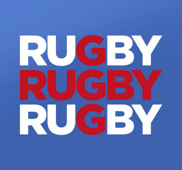 Rugby English Flag Sports Wall Sticker - TenStickers
