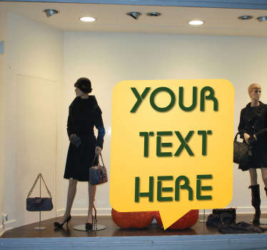 Speech Bubble Promotion Decal - TenStickers