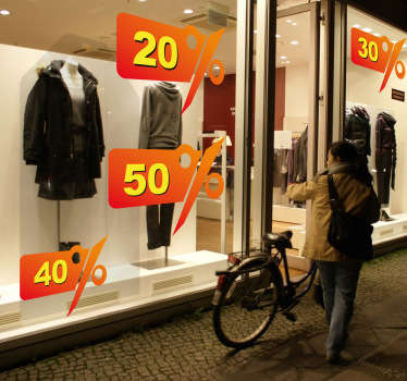 Prozent Aufkleber - TenStickers