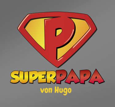 Holen Sie sich den Autoaufkleber, der jedes Papa Herz höher schlagen lässt! Der Aufkleber fürs Fahrzeug ist von Superman bekannt.