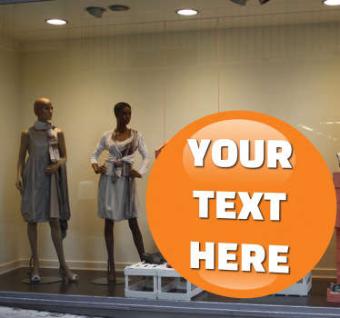 Orangener Kreis Aufkleber - TenStickers