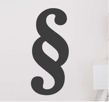 Wandtattoo Paragraph Logo - TenStickers