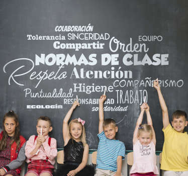 Vinilo normas del centro escolar - TenVinilo