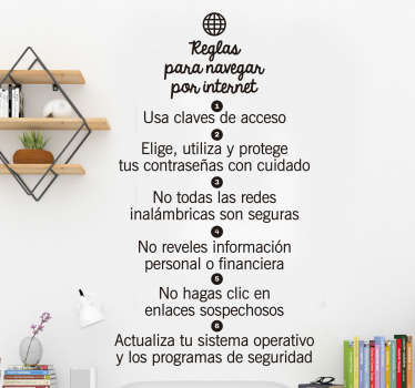 Vinilo normas para navegar por internet - TenVinilo