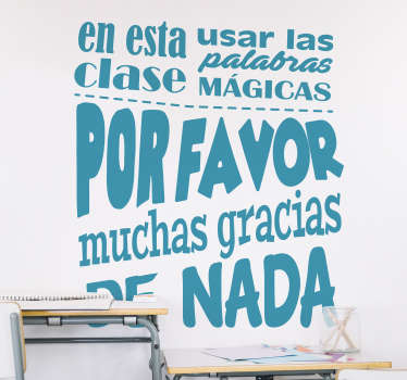 behavior class rules educational wall sticker - TenStickers