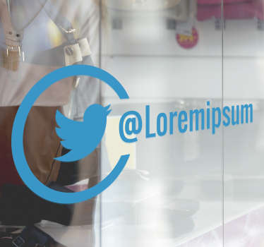 Twitter Business window sticker - TenStickers
