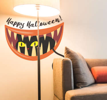 Halloween-aufkleber mit einer schwarzen katze - TenStickers