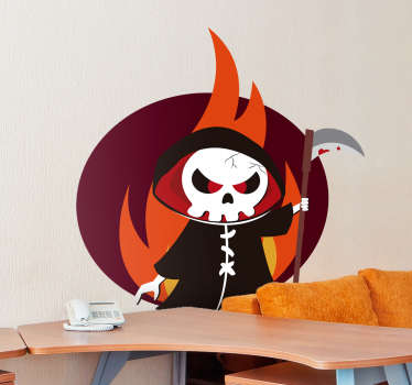 Wandtattoo Halloween Halloween Sensemann Totenkopf - TenStickers