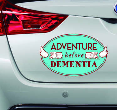痴呆前冒险车贴 - TenStickers