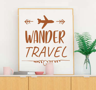 Décoration murale de salon "wander travel" - TenStickers
