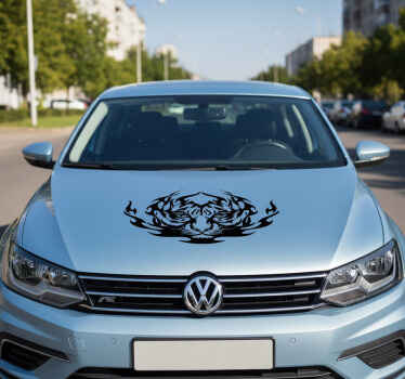 Car sticker tribal flame animal design - TenStickers