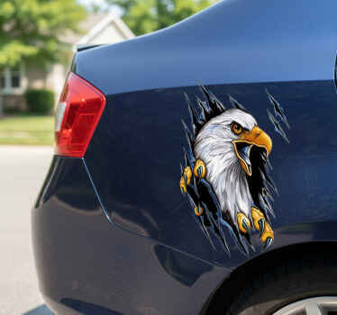Car sticker american bald eagle claw - TenStickers
