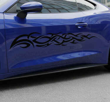 Autoaufkleber lange tribal-flamme - TenStickers