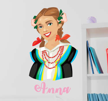 Polish dress wall sticker wall sticker - TenStickers