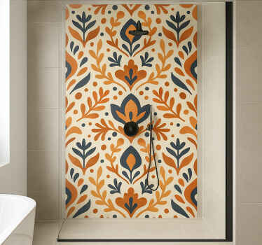 Folie duschkabine im bohemian muster - TenStickers