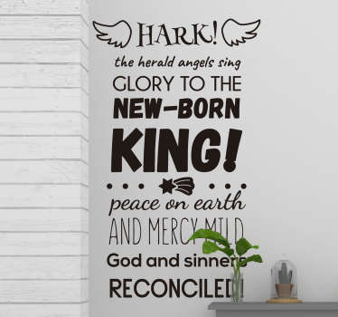 Christmas Carol Text Sticker - TenStickers