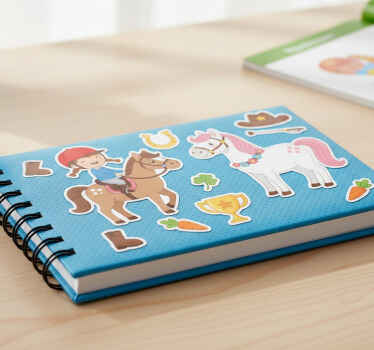 Adesivo murale bambini equitazione - TenStickers