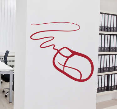 Vinilo decorativo ratón informático - TenVinilo