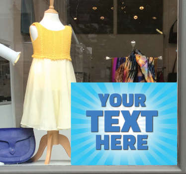 Blue Light Customisable Offer Vinyl Sticker - TenStickers