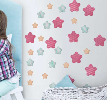 Vinilo bebé estrellitas patrones - TenVinilo