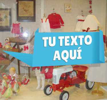 Pegatinas personalizables reclamo tienda - TenVinilo