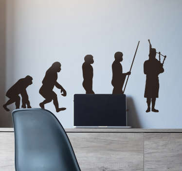 Scotsmans Evolution Wall Sticker - TenStickers