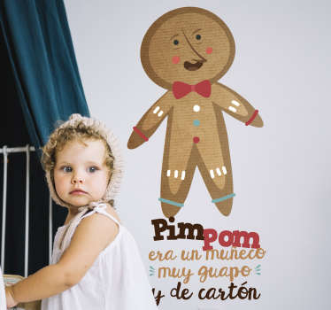 Vinilo pared música infantil Pin Pon - TenVinilo