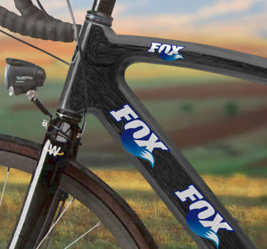 Adesivo decorativo para bicicletas com o logotipo da Fox muito fácil de colar sem bolhas de ar ou vincos! Descontos disponíveis.