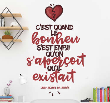 Happy Quote Wall Stickers - Tenstickers